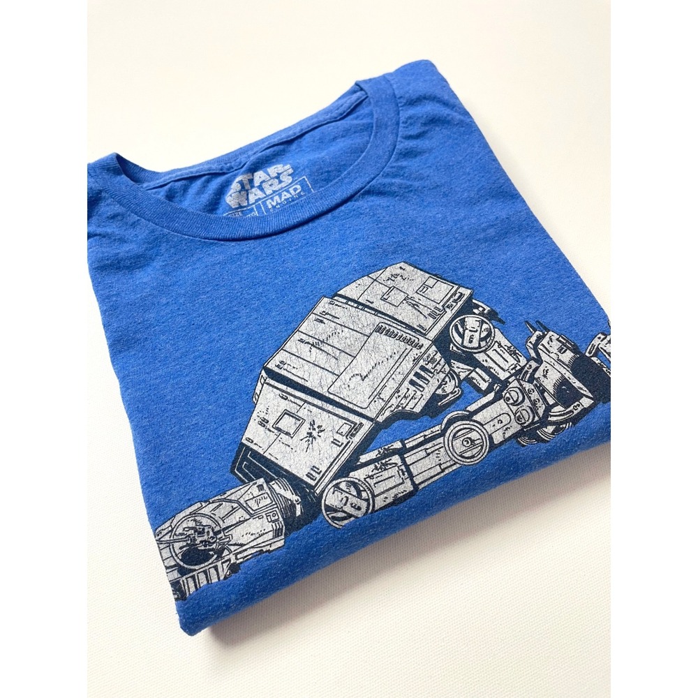 Star Wars Mad Engine AT-AT Not Today Graphic T-Shirt Blue XL Empire Strikes Back